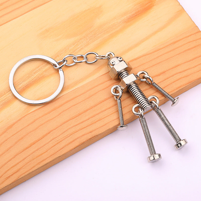 Articulated Alloy Robot Keychain Industrial Design Charm 4