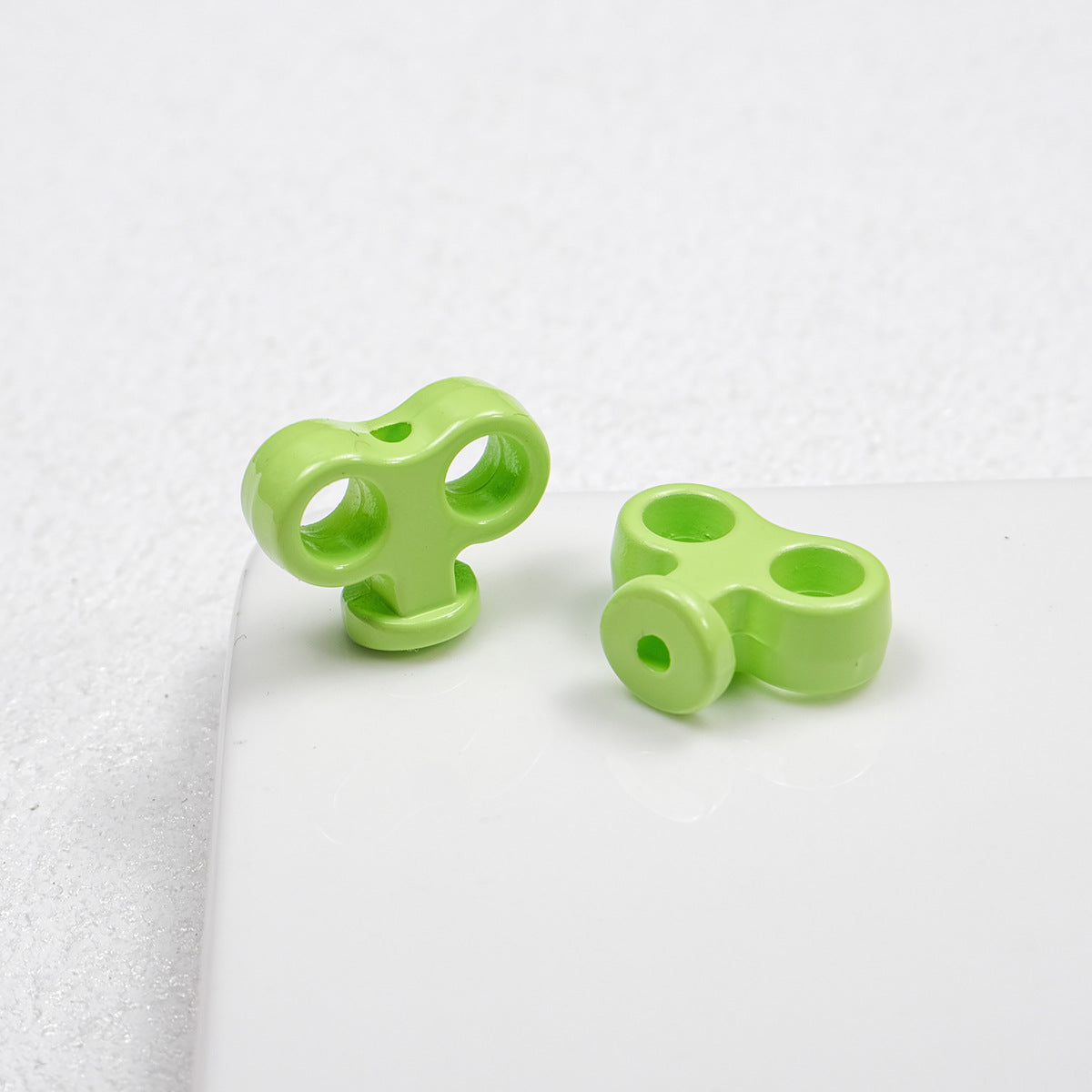Painted Clockwork Spring Acrylic Beads 18mm Glossy Mixed Colors 20pcs 12