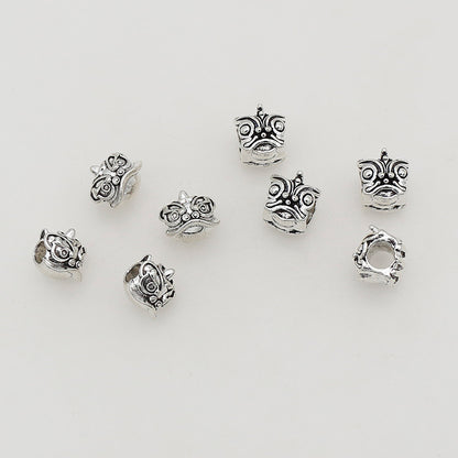 Dancing Lion Metal Beads 10mm Tibetan Large Hole Alloy 20pcs 2