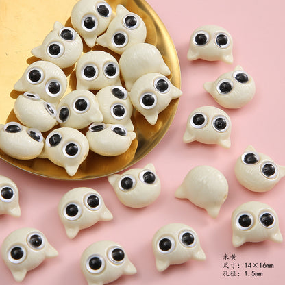 Adorable Kitten and Frog Head Resin Beads 12mm 14mm Mixed Colors 5pcs 3