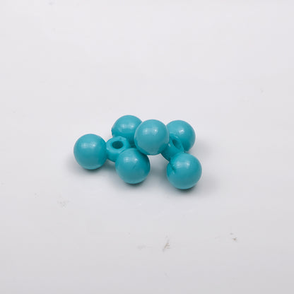 Acrylic Three-Spherical Spacer Beads 13mm Solid Color Baking Painted 500pcs 9
