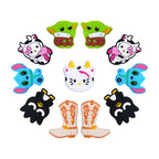 Silicone Focal Beads Mickey Kitty Yoda Colorful Cartoon Characters 20pcs
