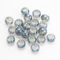 Electroplated Glass Beads 8 10mm Large Hole Rainbow Finish 50pcs 10