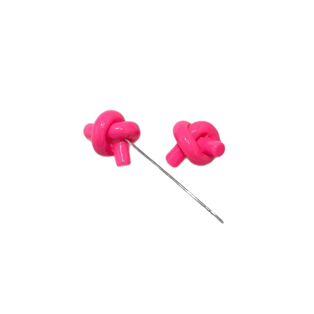 Painted Twist Knot Acrylic Beads 26mm Candy Color Glossy 50pcs 5