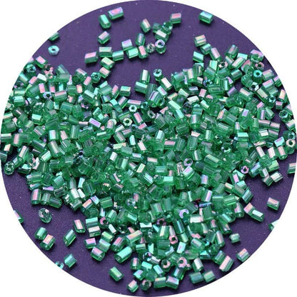 Iridescent Seed Bugle Glass Beads 3mm Mixed Colors 3000pcs 17