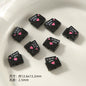 Kitten Series Metal Beads Black and Pink Enamel Alloy 10pcs 24