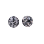 Transparent Leopard Print Acrylic Beads 16mm Colorful Glossy 50pcs 2