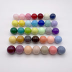 Opaque Bubblegum Beads 20mm Solid Color Glossy Mixed 113pcs 3