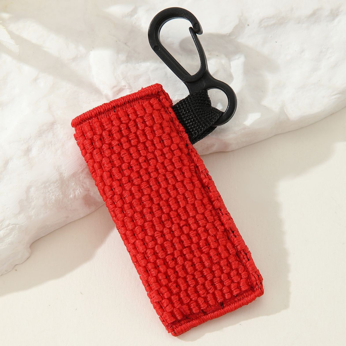 Crochet Chapstick Holder Keychain Fabric Colorful Soft 3pcs 2