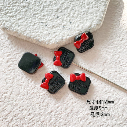 Candy Clown Metal Beads Colorful Painted Alloy 10pcs 9