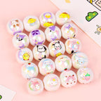 Printed Round Acrylic Beads 15mm Glossy Sanrio Characters 10pcs