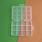 Plastic Organizer Boxes Clear 12 Compartment Fixed Grid 13cm 2pcs 4