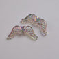 UV Plating Heart-Shaped Wings Acrylic Beads 34x15mm Transparent Mixed 50pcs 8