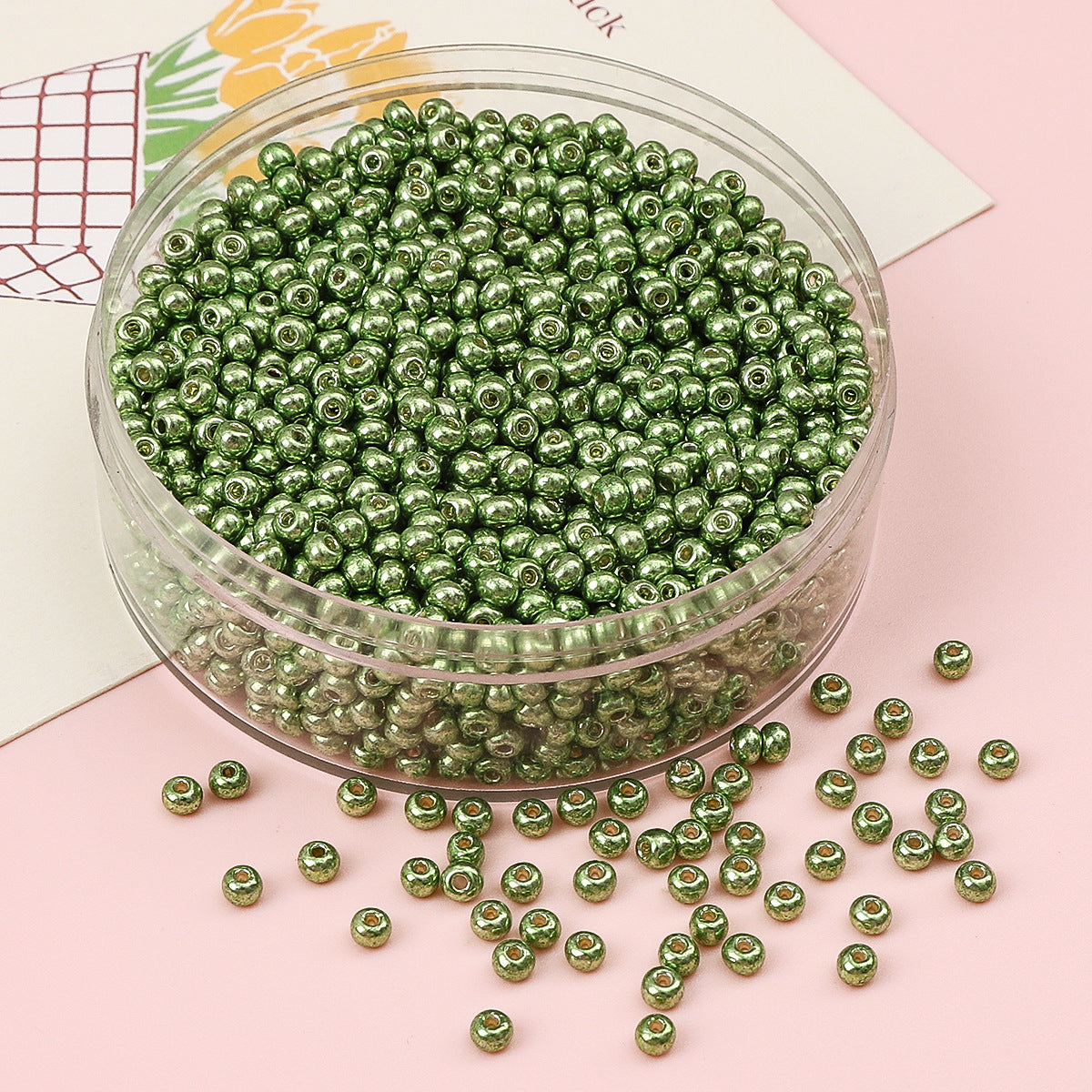Metallic Seed Glass Beads 2mm Premium Colorful Shimmering 3000pcs 14
