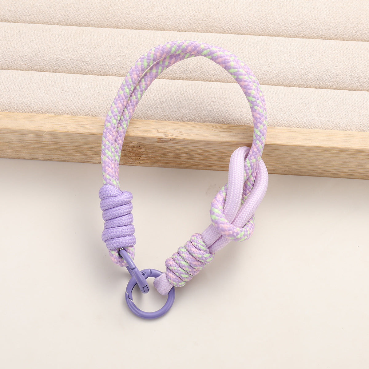 Patterned Macrame Dual Ring Phone Charm Polyester 33cm 2pcs 10
