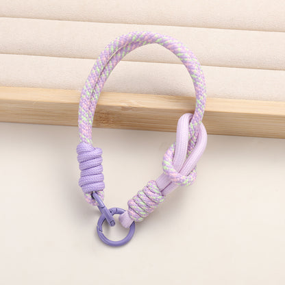 Patterned Macrame Dual Ring Phone Charm Polyester 33cm 2pcs 10
