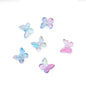 Czech Glass Butterfly Beads 11mm Translucent Pastel Gold Foil 10pcs 10