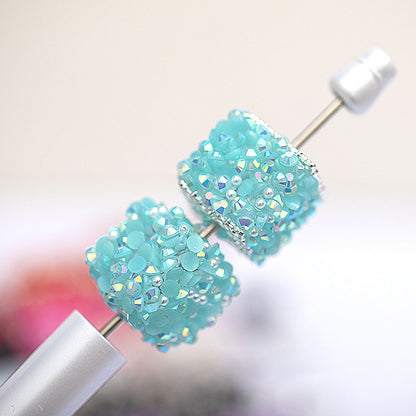 Square Rhinestone Beads 18mm Pearl Resin Acrylic Cube 10pcs 10