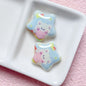 Star Shaped Acrylic Beads 25mm Fairy Tale Pattern Printed 10pcs 6