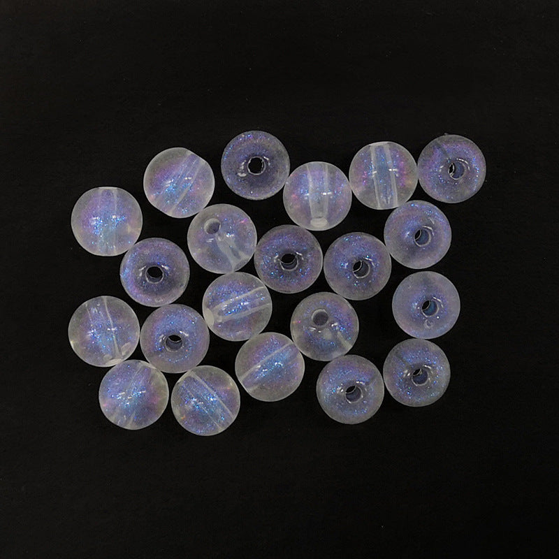 Transparent Aurora Laser Acrylic Beads Iridescent Mixed Shapes 2pcs 28
