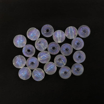 Transparent Aurora Laser Acrylic Beads Iridescent Mixed Shapes 2pcs 28