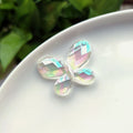 Transparent Butterfly Acrylic Beads 12.4-33mm AB Plating 50pcs 5