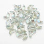 Moon Plated Transparent Crescent Glass Beads 9mm 14mm 30pcs 18