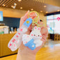 Soft Rubber Bunny Ice Cream Keychain Cute Pastel Colors 8