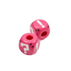 Painted Square Acrylic Beads 11mm Large Hole Question Mark 50pcs 5