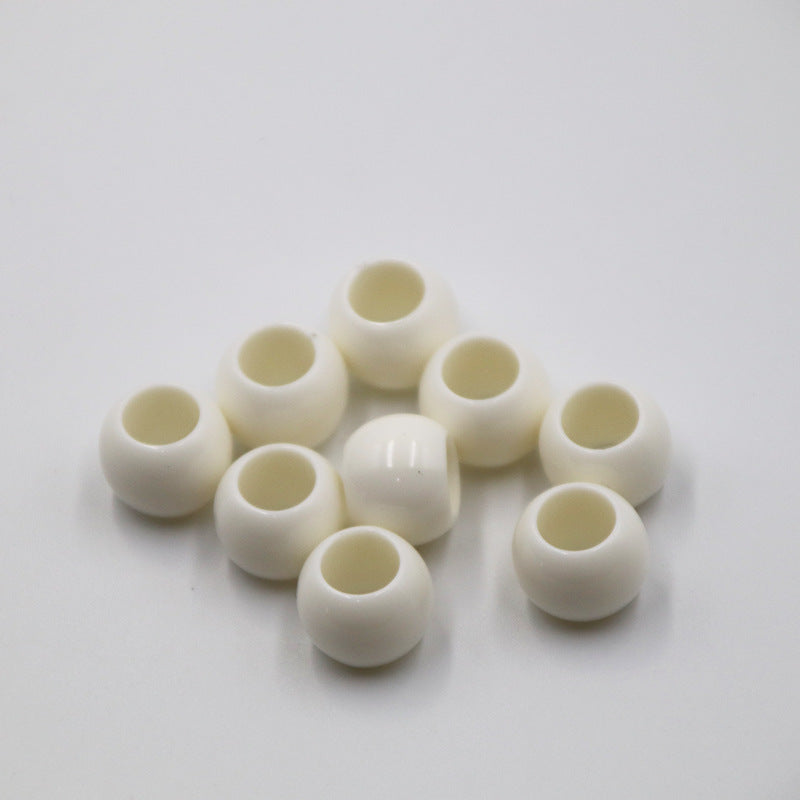 Macaron Acrylic Beads 18mm Large Hole Glossy Mixed Colors 30pcs 8