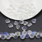 Electroplated Shell Glass Beads 10mm Glossy Ridged Surface 60pcs 19