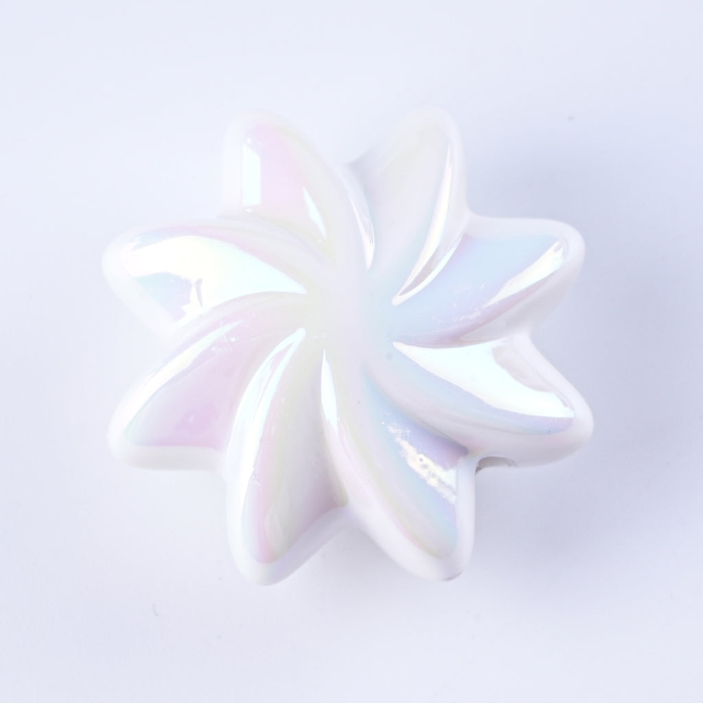 Plating Whirlwind Cookie Acrylic Beads 20mm 27mm Solid Colors 50pcs 6