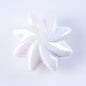 Plating Whirlwind Cookie Acrylic Beads 20mm 27mm Solid Colors 50pcs 6