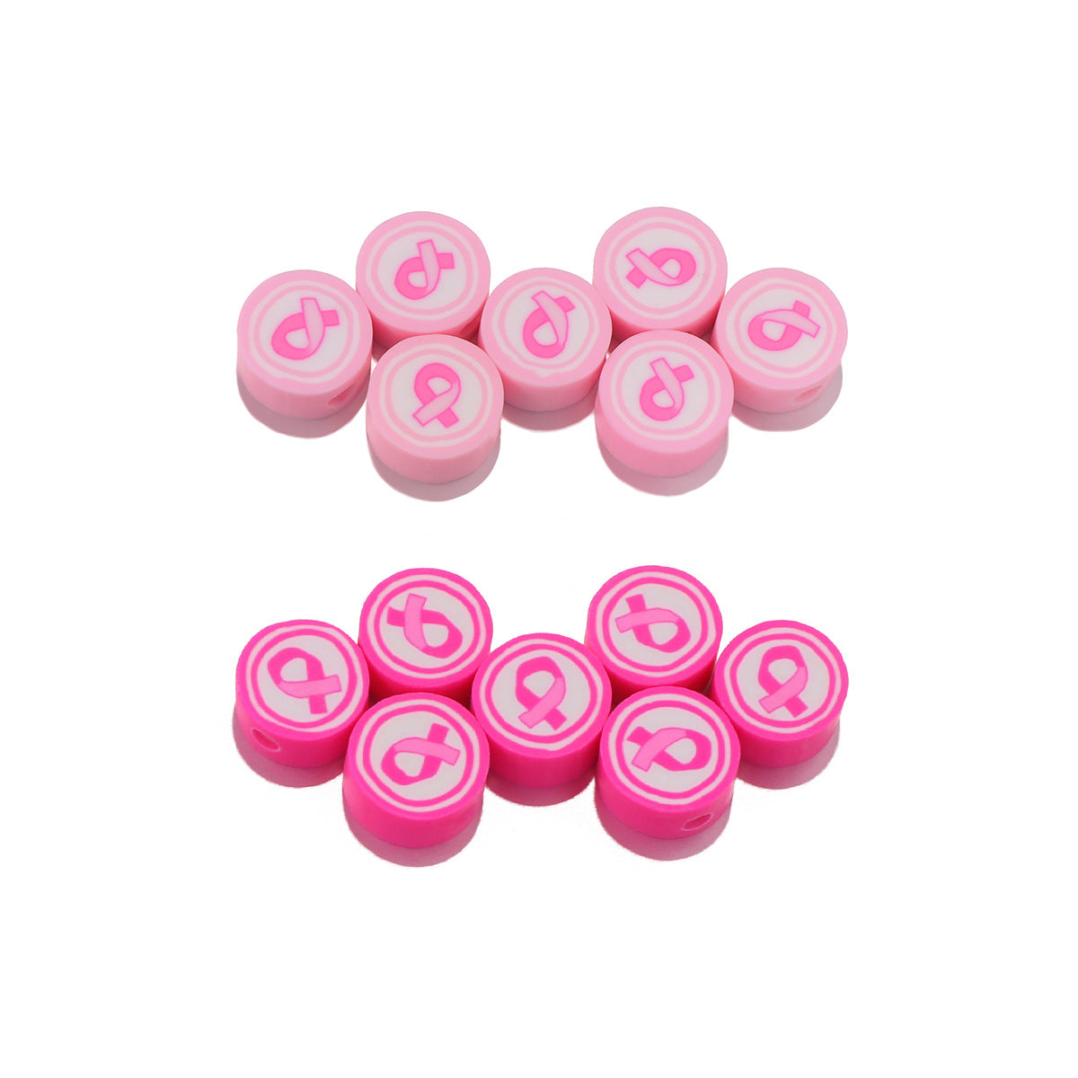 Flat Clay Beads 9mm Ribbon Polymer 100pcs 5