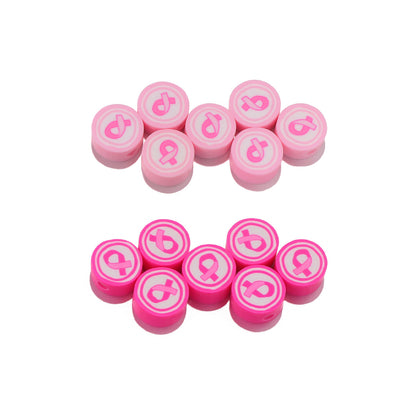 Flat Clay Beads 9mm Ribbon Polymer 100pcs 5