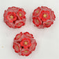 Flower Clay Beads 22mm Shimmer Five Petal Cluster Bubblegum 10pcs 7