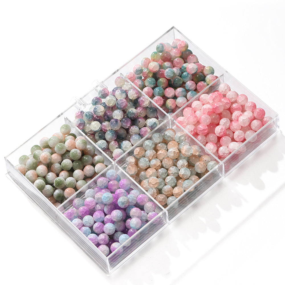 Frosted Glass Beads 10mm Pastel Jewel Tone Matte Faceted 40pcs 2