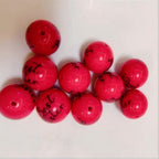 Printed Bubblegum Beads 20mm Rose Red Best Sister 20pcs 3