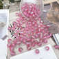 Transparent Glitter Powder Striped Resin Beads 8-10mm Mixed Colors 50pcs 14