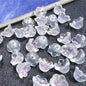 Wind Chime Flower Glass Beads 12mm Transparent Pink 50pcs 26