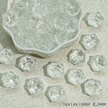Tiny Flower Glass Beads 16mm Clear Translucent Mixed Colors 50pcs 6