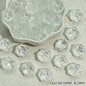 Tiny Flower Glass Beads 16mm Clear Translucent Mixed Colors 50pcs 6