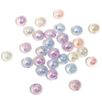 Transparent Round Acrylic Beads 12mm Powder Glitter Glow In The Dark 100pcs 6