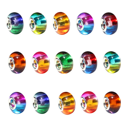 Acrylic Spacer Beads 9*14mm Two-Color Gradient 100pcs