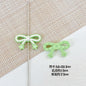 Bow and Star Metal Beads 34mm Painted Pastel Colors 5pcs 6