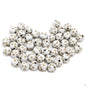 Frosted Round Acrylic Beads 8-10mm Transparent Gold Star 100pcs 7