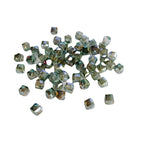 Geometric Square Glass Beads 5mm Transparent Perforated 10pcs 4