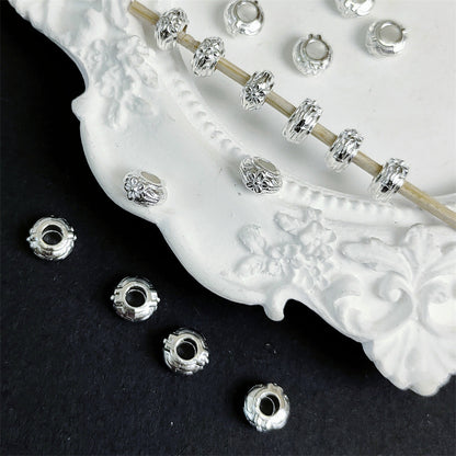 Alloy Flower Spacer Beads 7mm Symmetrical Tibetan Style 150pcs 3