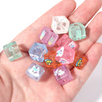 Cream Color Square Acrylic Beads 14mm Transparent 10pcs 3
