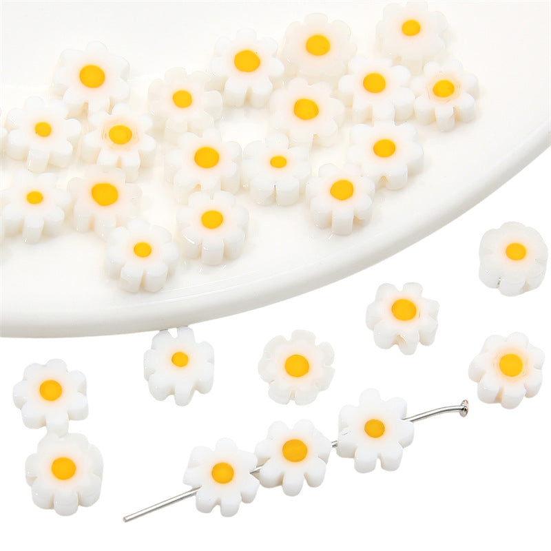 Millefiori Plum Flower Glass Beads 6mm Colorful Mixed 20pcs 17